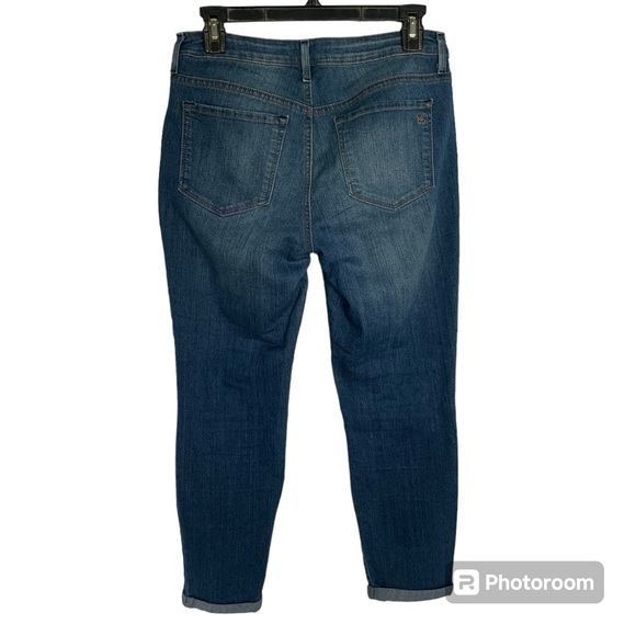 Jessica Simpson Womens 6/28 Jeans Rolled Crop Skinny Medium Blue Wash Low Rise - Picture 2 of 9